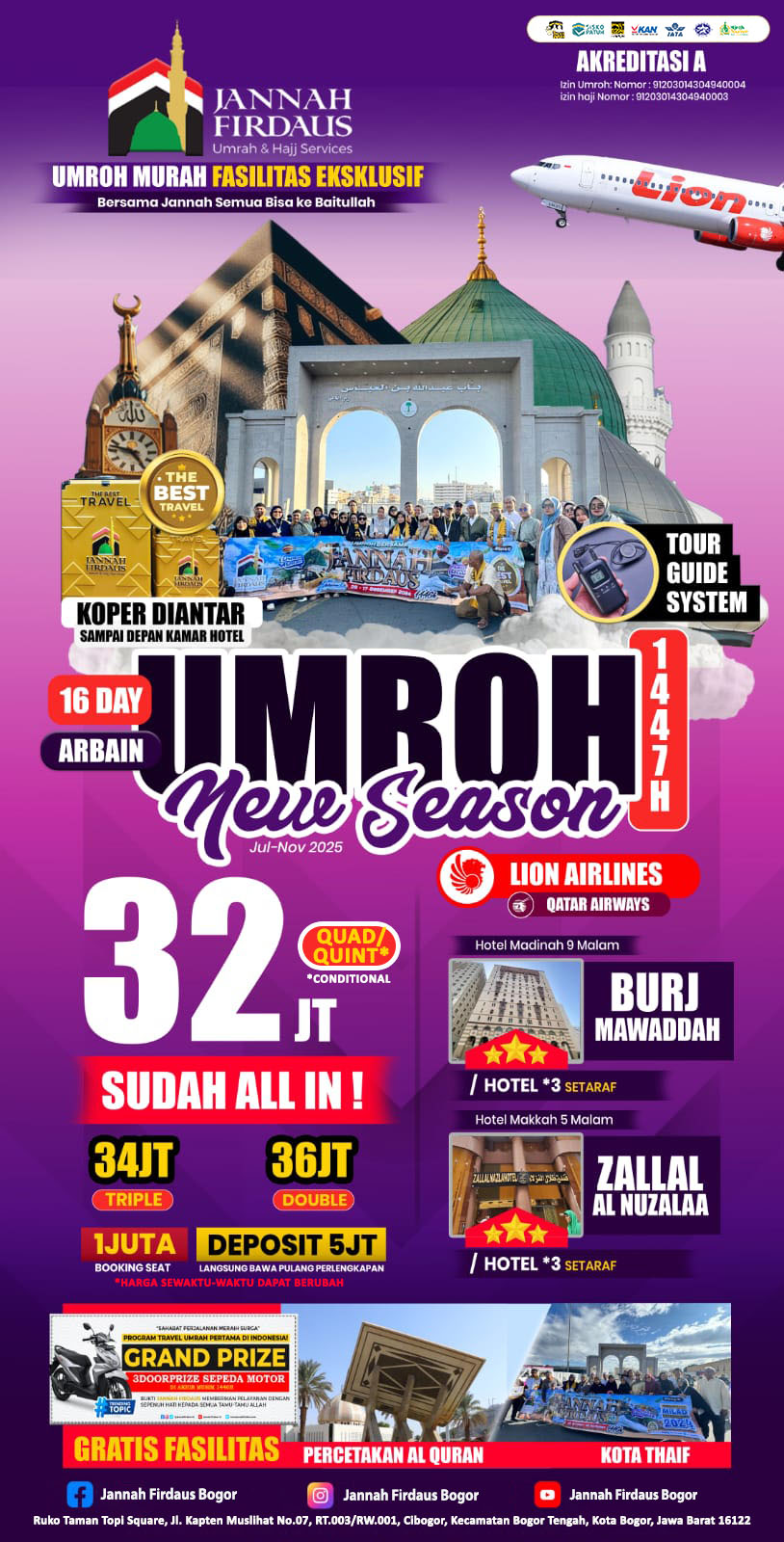 Umroh New Season 16 Hari Paket Arbain