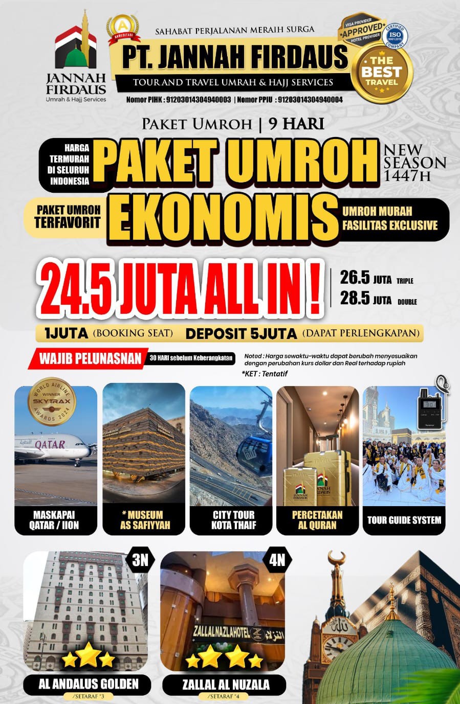 Umroh New Season 9 Hari Paket Ekonomis