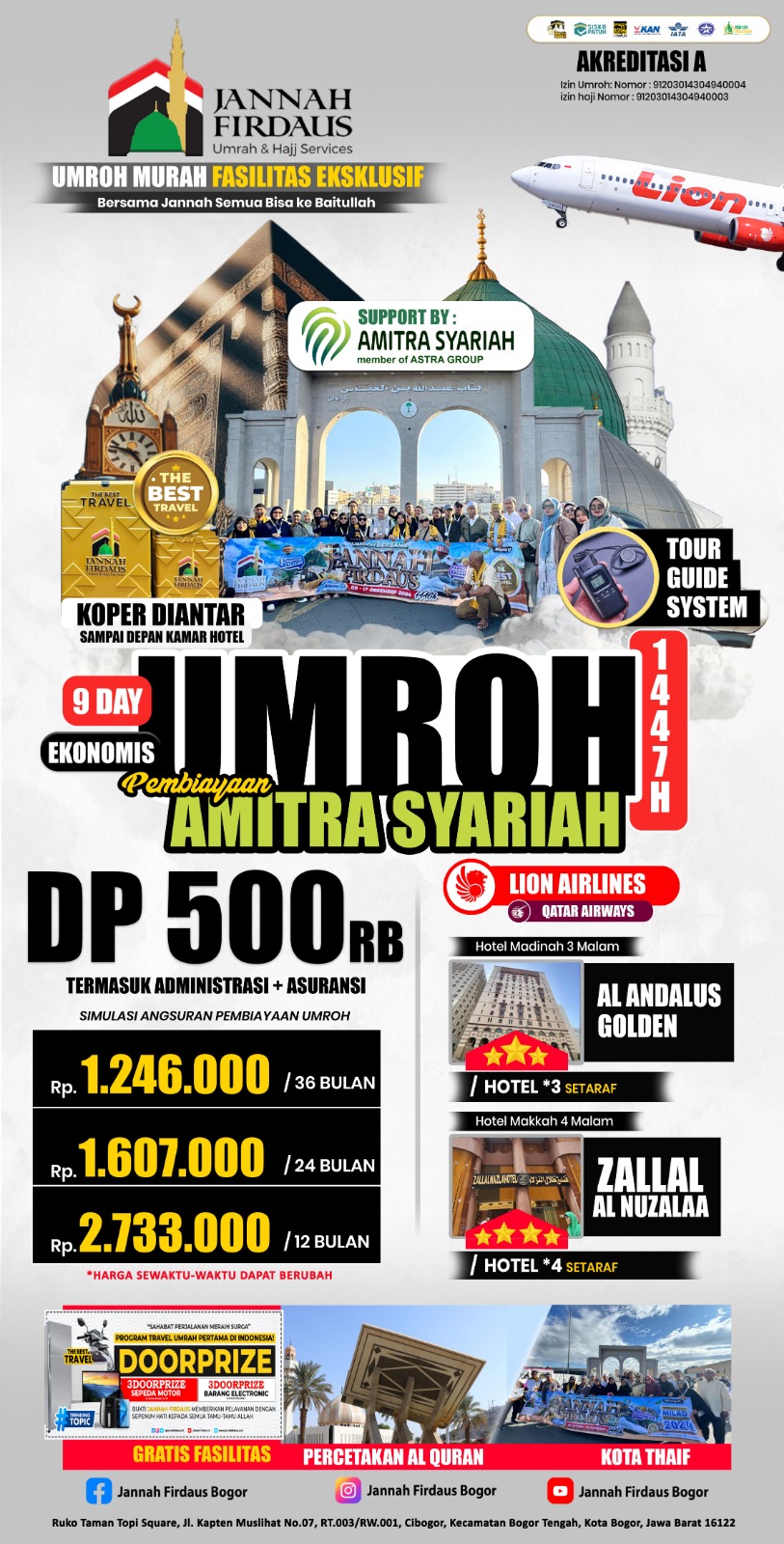 Paket Umroh Ekonomis 9 Hari Dana Talangan Amitra